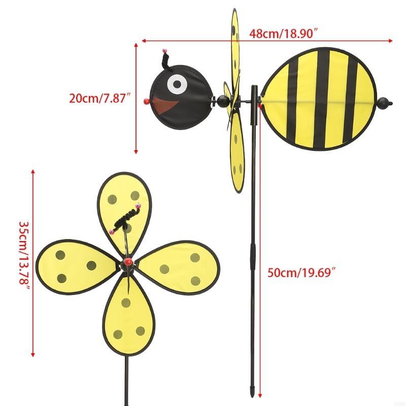 Kids Yard Toys - 76HF Große Biene Windmühle Whirligig Wind