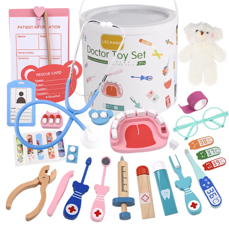 Kids Toys Doctor Set - Holz Pretend Play Arzt Set Pädagogisches