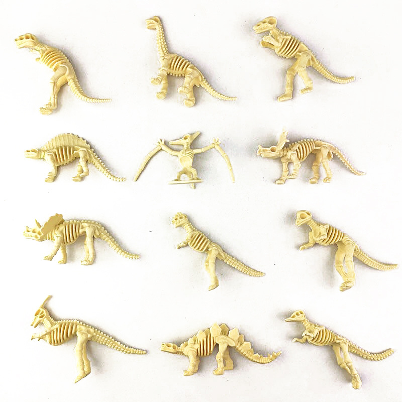 Dinosaur Figurine Set - 12 Stück/Set Jurassic Dinosaurier Skelettmodell Archäologie