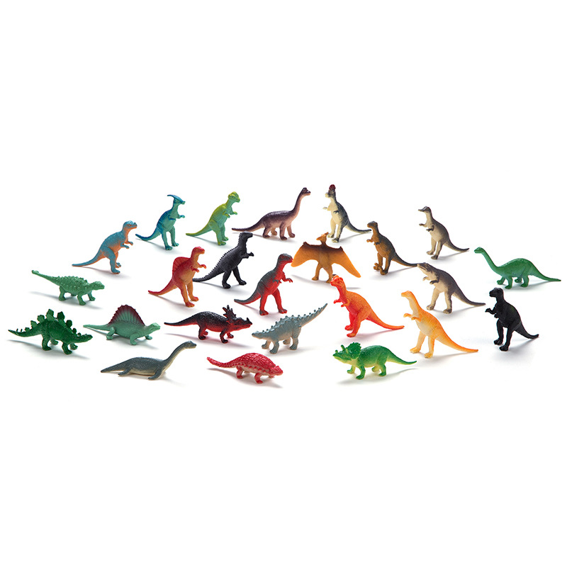Dinosaur Figurine Set - 24-teiliges Mini-PVC-Dinosauriermodell-Set – Tierfiguren aus Kunststoff