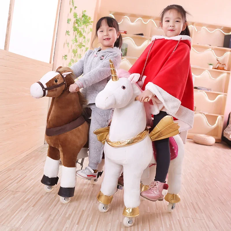 Kids Toys Horse - Mehrfarbiges Springpferd, großes Babyspielzeug, interaktives Geschenk