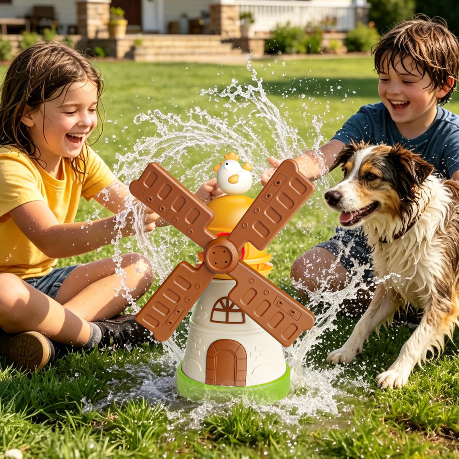 Kids Yard Toys - Kinder-Windmühlen-Sprinkler Rotierendes Spritzwasser-Spielzeug für Garten Hof