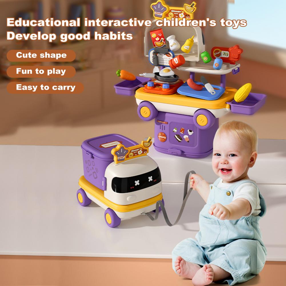 Kids Toys Doctor Set - Kinder-Arztkoffer-Küchen-Make-up-Spielzeug für Mädchen, interaktives Rollenspiel-Set, tragbare,