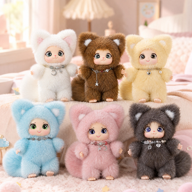 Kids Toys Doll - 18cm Neuer Niedlicher Familien-Fuchs Plüsch-Anhänger Kawaii