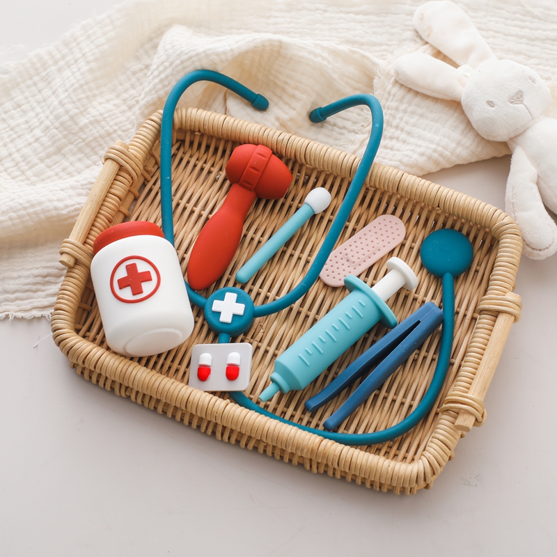 Kids Toys Doctor Set - Arztspielzeug, vorgeben, Silikon, spielen, Arzt-Set, Lebensmittelqualität,