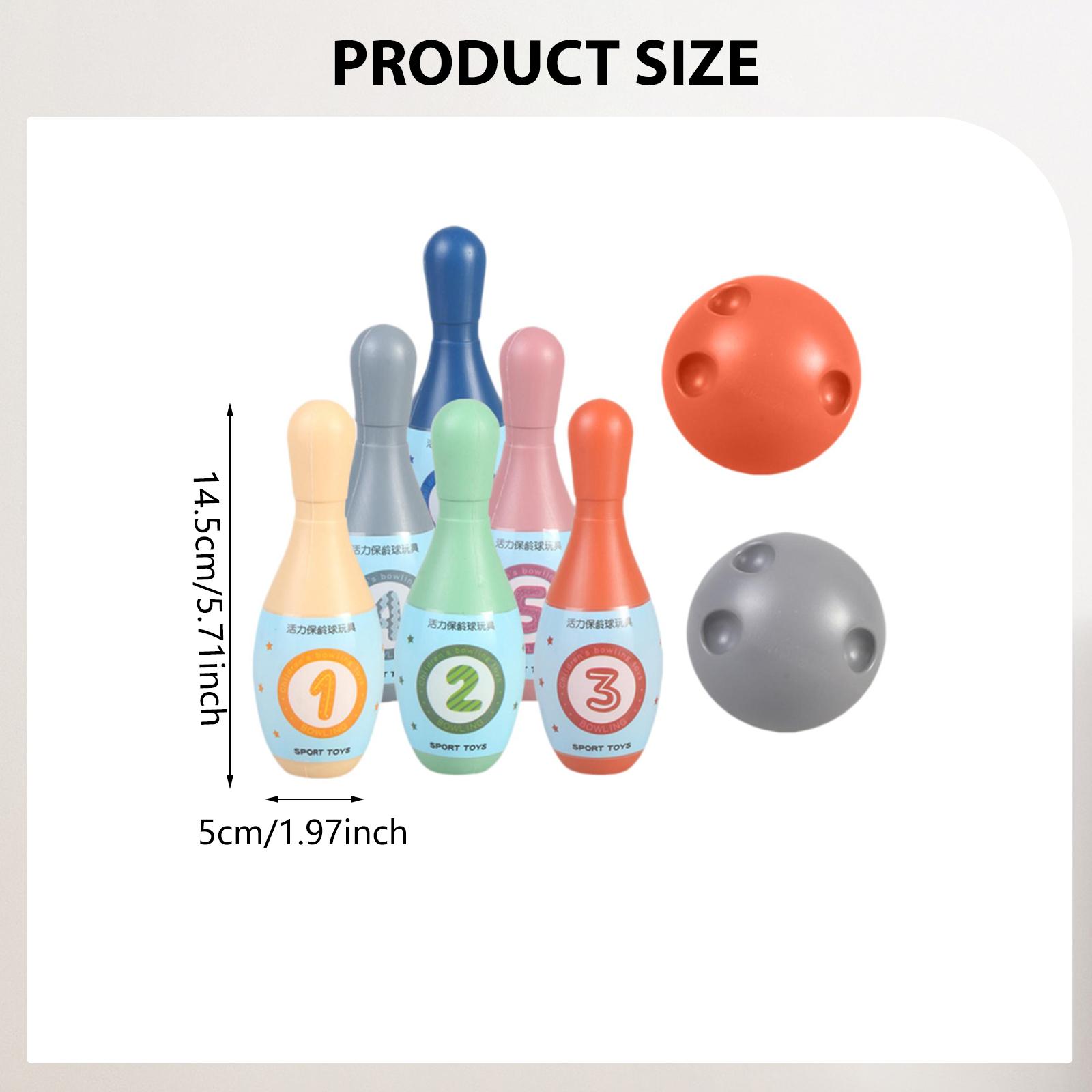 Kids Yard Toys - Kinder-Bowling-Set, Outdoor-Bowling-Spielzeug mit 6 Pins und