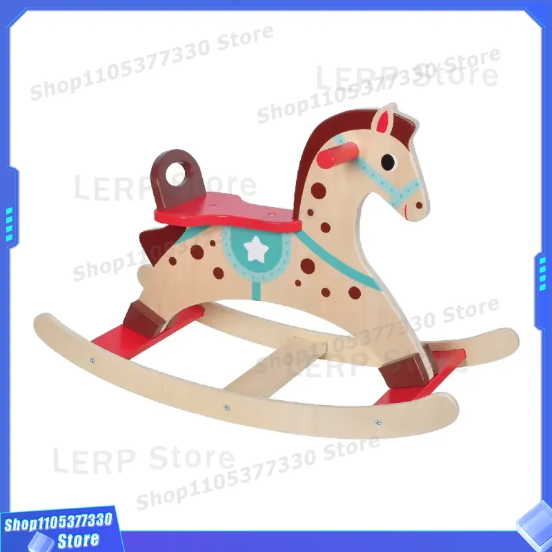 Buntes Holz-Schaukelpferd für  – Kids Toys Horse Bewertung und Preis